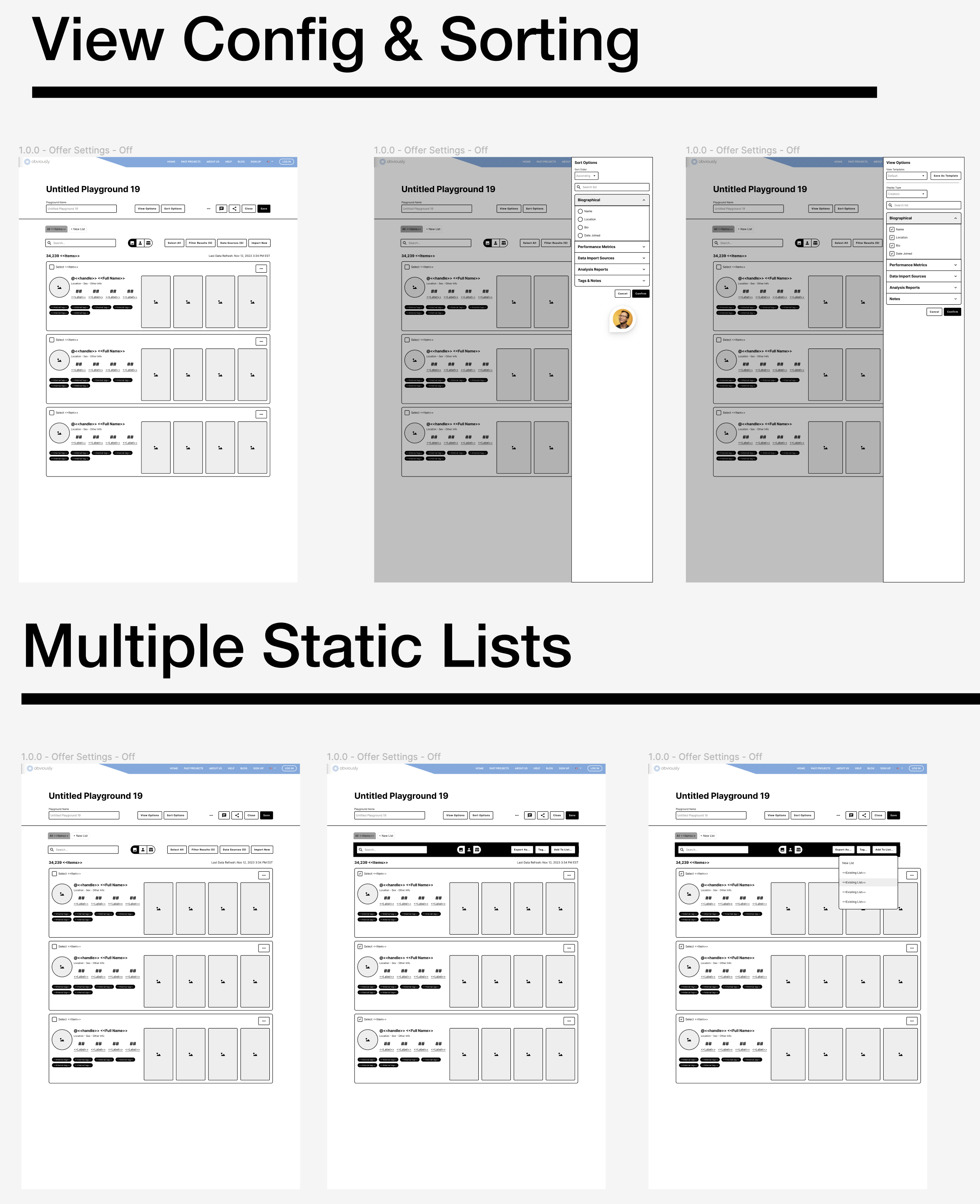 mockups of advanced search