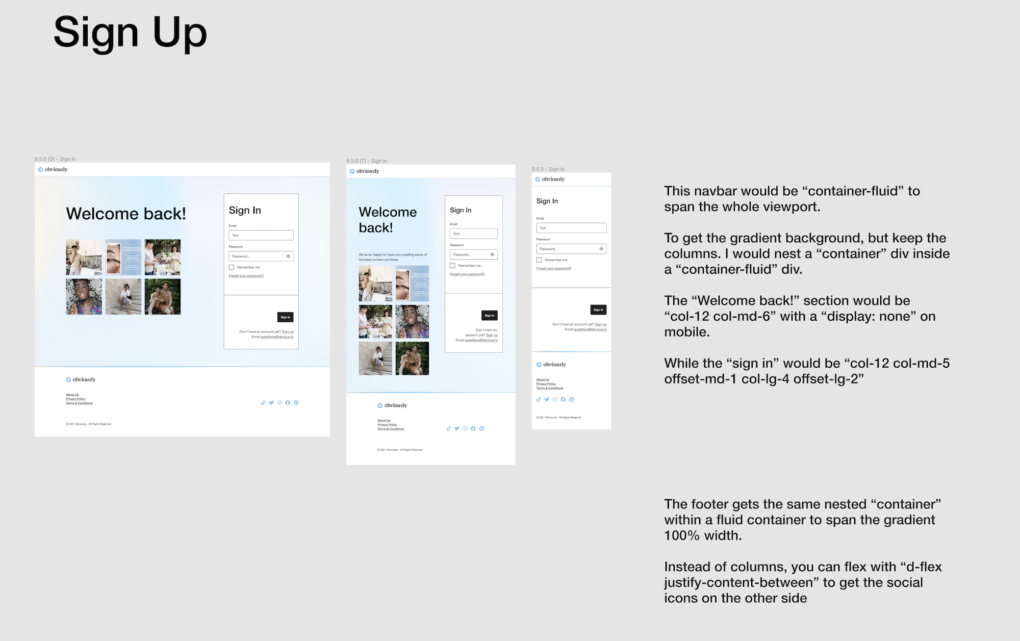 figma file of all the redesigned screens